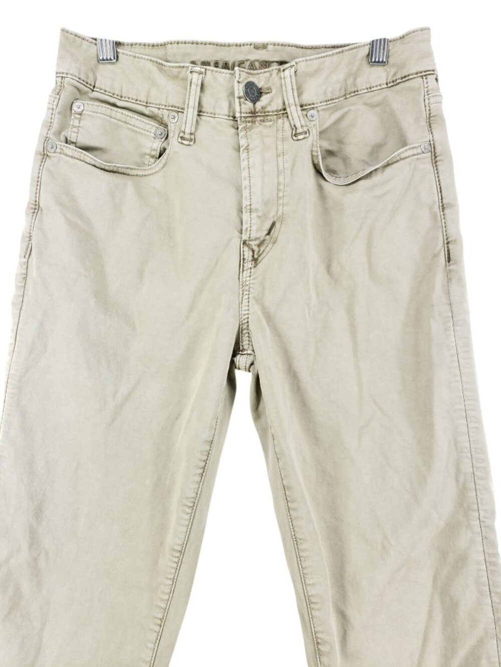 American Eagle Men's Size 28/27 Tan Flex Chino Pants - Picture 3 of 8